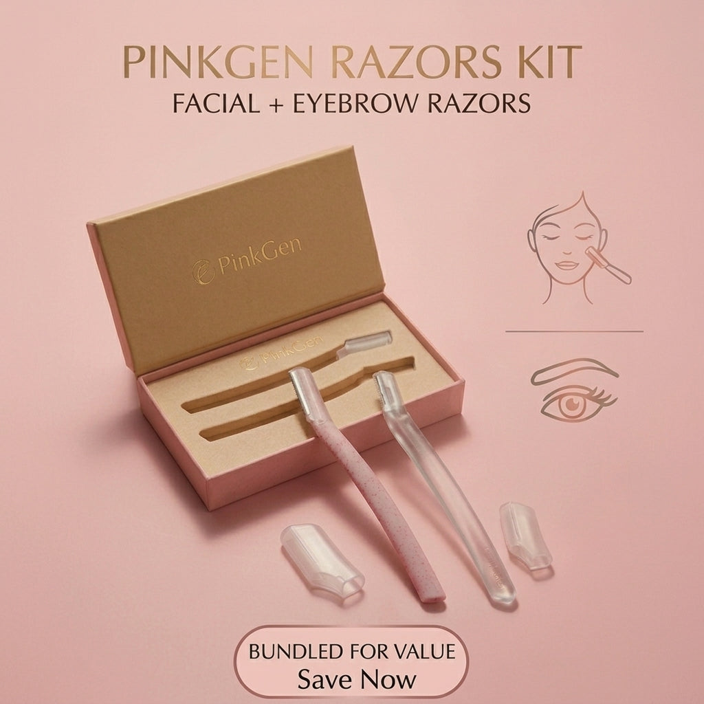 Pinkgen Razors Kit™ (Facial + Eyebrow Razor Duo) FREE Delivery🎁